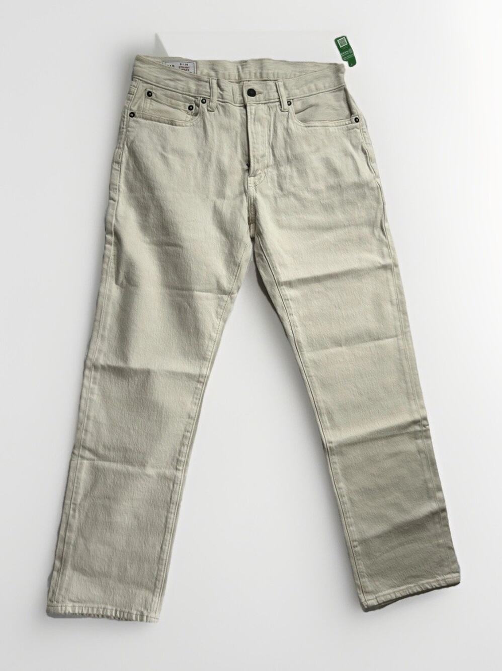 Gap 1969 Selvedge Jeans Straight Fit Flex Ivory Denim 31x30